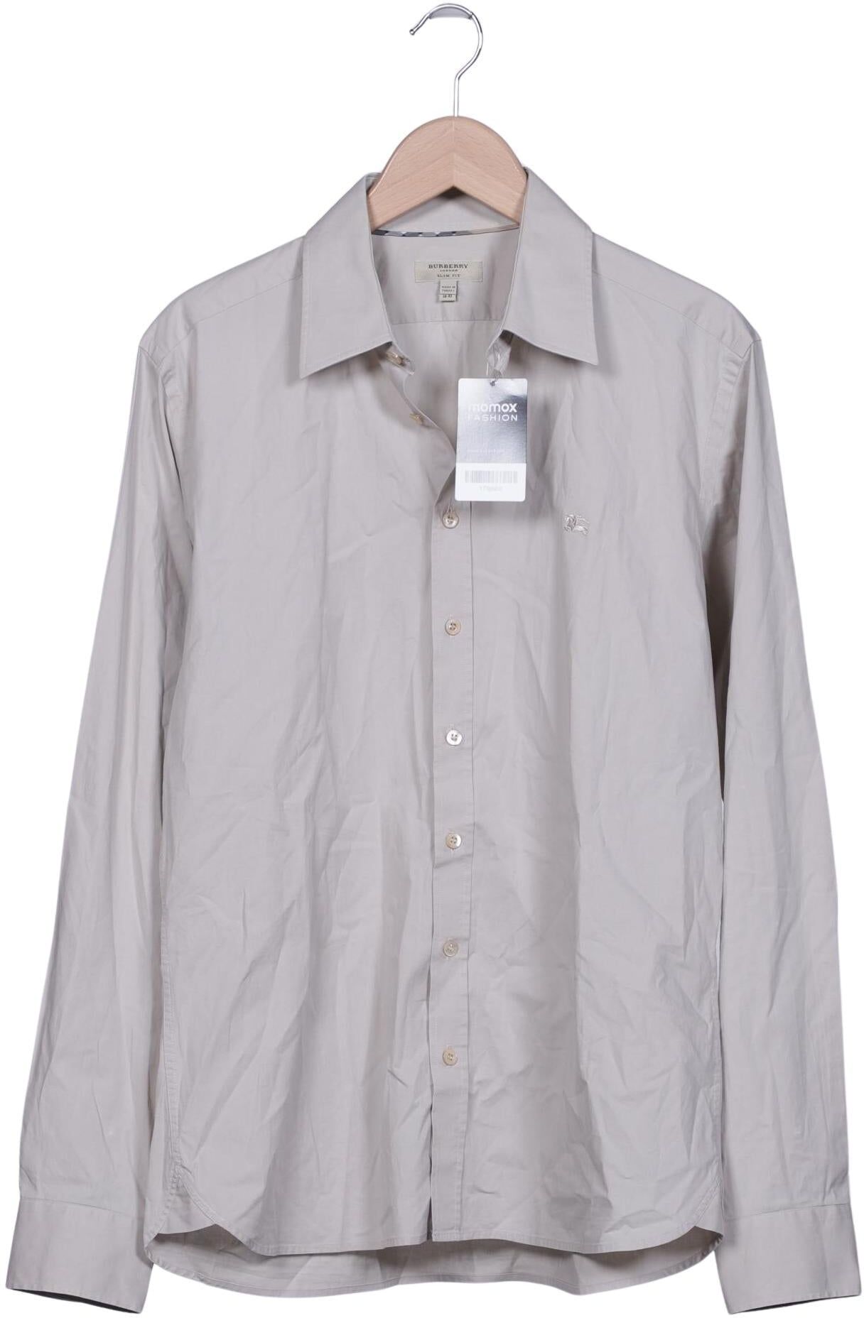 Burberry Herren Hemd, Beige, Gr. 41, Baumwolle / Elasthan - Second Hand