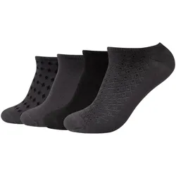 4er Pack s.Oliver Essentials Patterned Sneakersocken 9900 - asphalt 39-42