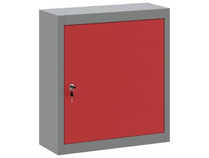 Helloshop26 Werkzeugschrank im industriellen Design mit verstellbarem Einlegeboden, 50 x 20 x 55 cm, Stahl, Rot, 02_0058027