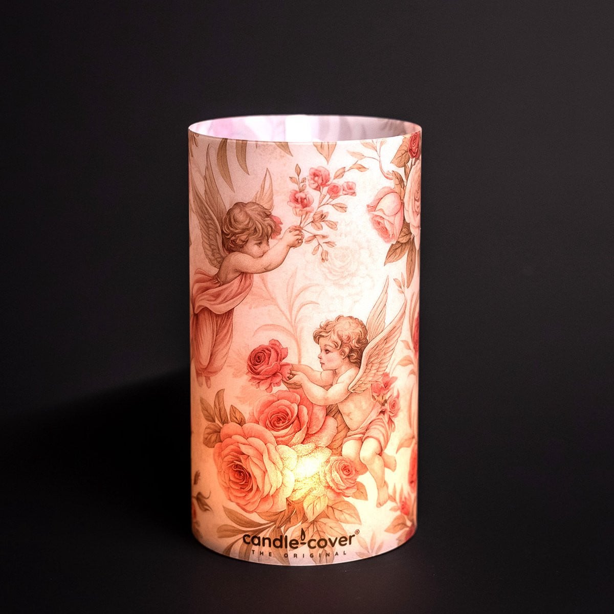 Candle-Cover Angels windlicht voor theelicht en waxinelicht, H 16 cm x B 9 cm