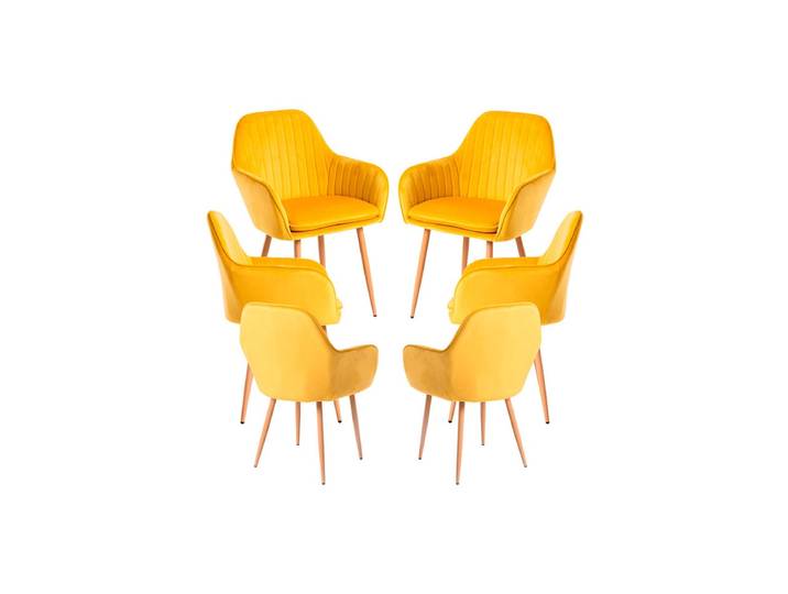 6er Set Stühle Chic - Gelb