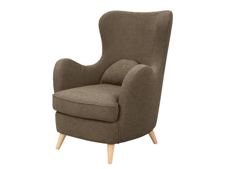 Fauteuil Moulton Marron/Marron foncé Tissu structuré Talta 83 x 103 x 90cm