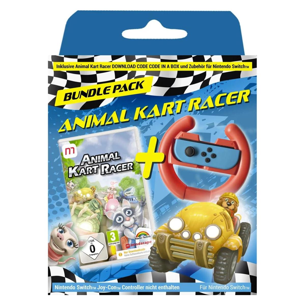 Mindscape Animal Kart Racing Wheel Bundle (Switch) (Switch, DE) (RZR3812BCL-DE)
