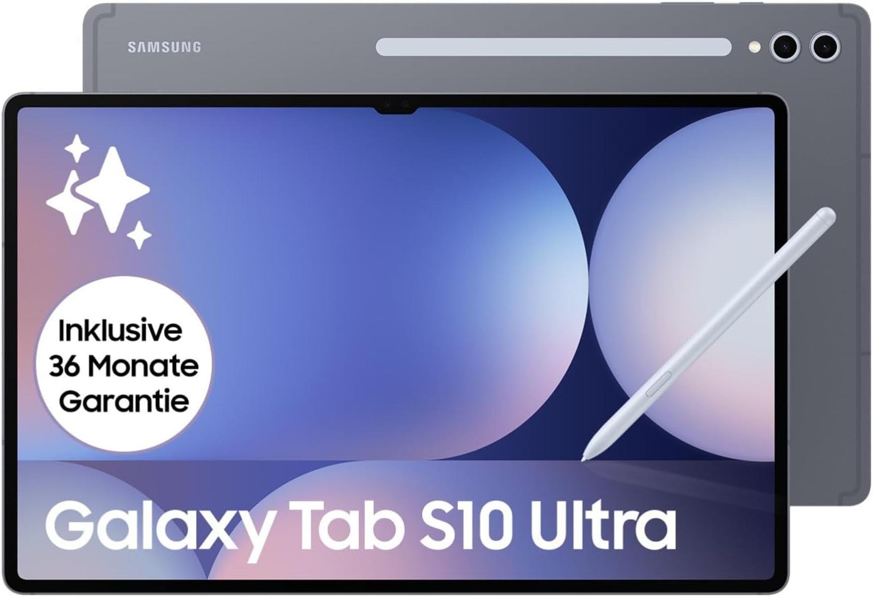 Samsung Galaxy Tab S10 Ultra AI Tablet, Android Tablet, 12 GB RAM, 512 GB Speicher, AMOLED-Display, Antireflexionsbeschichtung, Inkl.