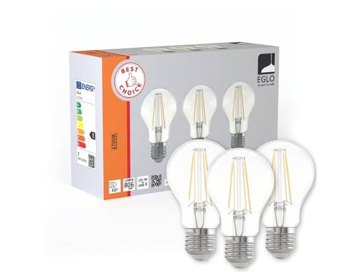 EGLO Set van 3 E27 filament LED lampen