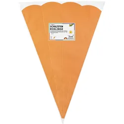 Folia, Schultüte, Schultten-Zuschnitt, 6-eckig, 680 mm, orange (68 cm, 5x)