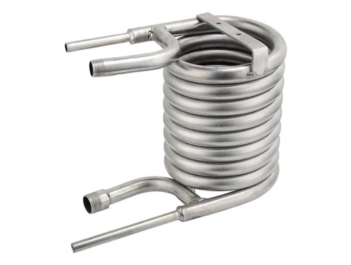 Plattenwärmetauscher, Gegenstrom-Würzekühler, Edelstahl-Spiralrohrkühler, Gartenschlauchanschlüsse, Selbstgebrauter Bierkühler