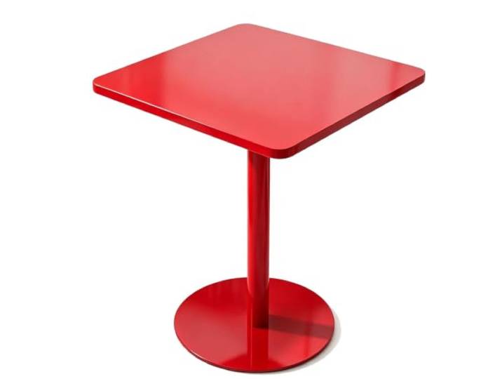 Roter Bartisch Metall 48/60/70cm quadratisch Thekenhöhe Bistro-Pub-Tisch Moderner Beistelltisch/Beistelltisch für kleine Küchenrestaurants und Bubble Tea Shops(60x60x73cm)