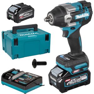 Makita Akku-Schlagschrauber TW007GU201, XGT, 760 Nm, 40 V / 4,0 Ah, mit 2 Akkus, Ladegerät und Koffer
