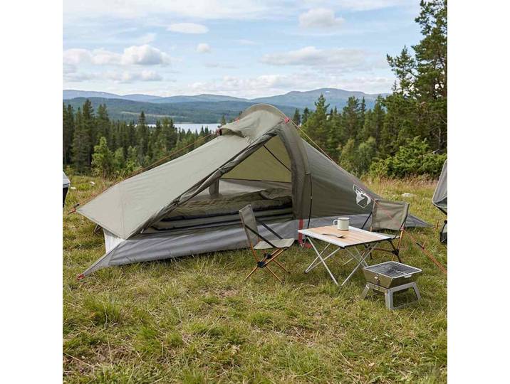 vidaXL Trekkingzelt 2 Personen Olivgrün