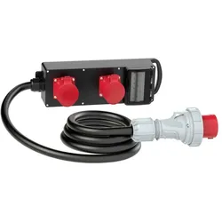 PCE, Steckdosenleiste, PC Electric 9441853 Steckdosen-Verteiler Schwarz