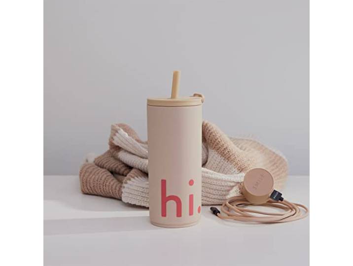 Design Letters Mug de voyage étanche 500 ml pour aller tasse de café Tritan Tasses à café réutilisables Voyage Tasse à café sans BPA/BPS Flacon à vide allant au lave-vaisselle