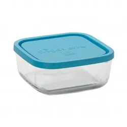 Bormioli Frigoverre quadratischer Glasbehälter 19 x 19 x 8 cm (H) mit luftdichtem Deckel, 6er-Pack