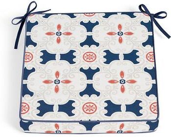 "21"" X 19"" Replacement Seat Cushion - Piped, Piped/Medallion Neptune - Grandin Road"