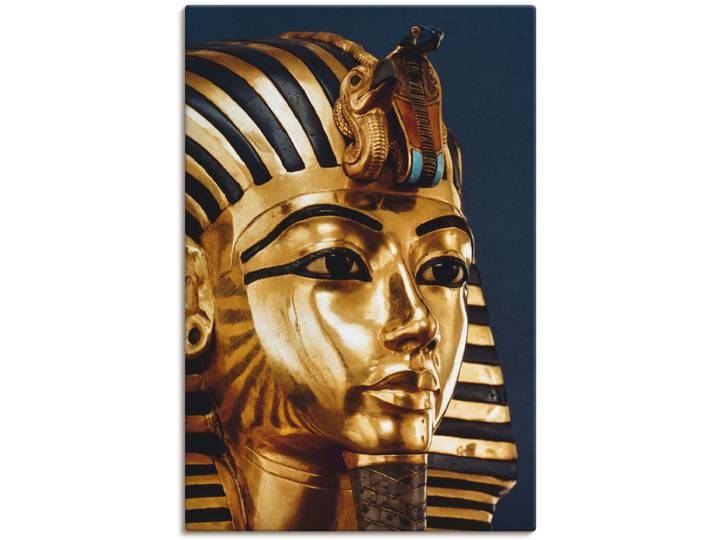 Wandbild ARTLAND Grabmaske von König Tutanchamun , gold (farbe bild(er): goldfarben), B:20cm H:30cm, Bilder, Wandbild, als Leinwandbild, Poster in verschied. Grössen
