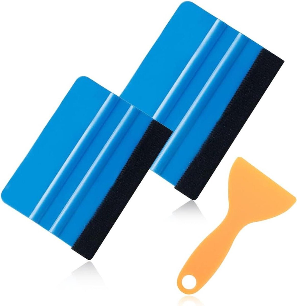 Rakel Set Foliespatel Wrap Tool met Vilt - 3 Stuks - Grijs