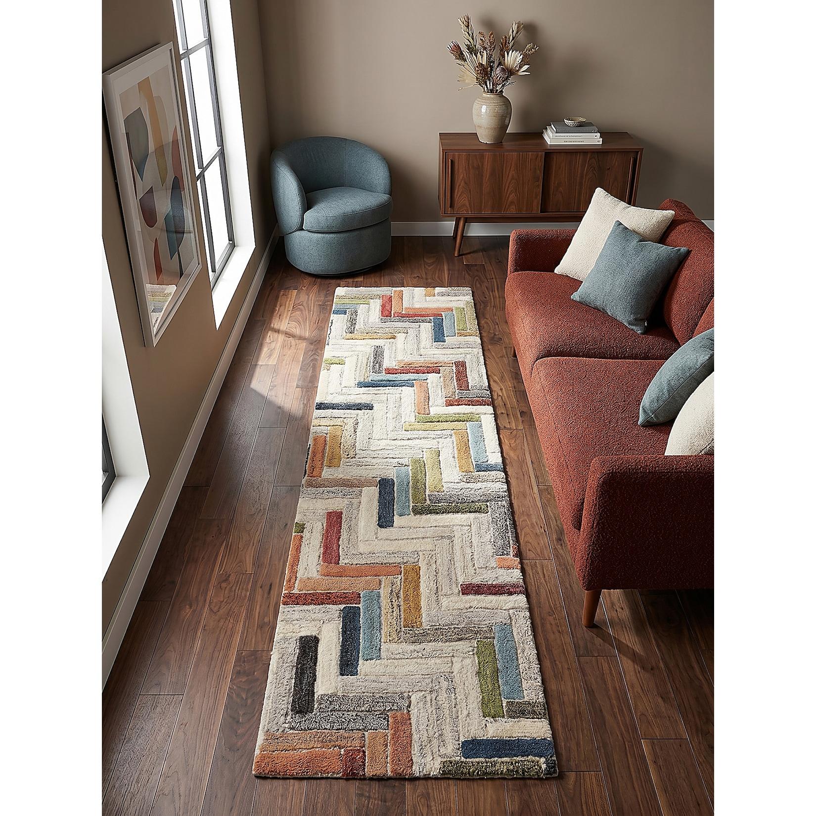 Läufer geometrisch Bunt 60 x 230 cm - ESK Kadima Design