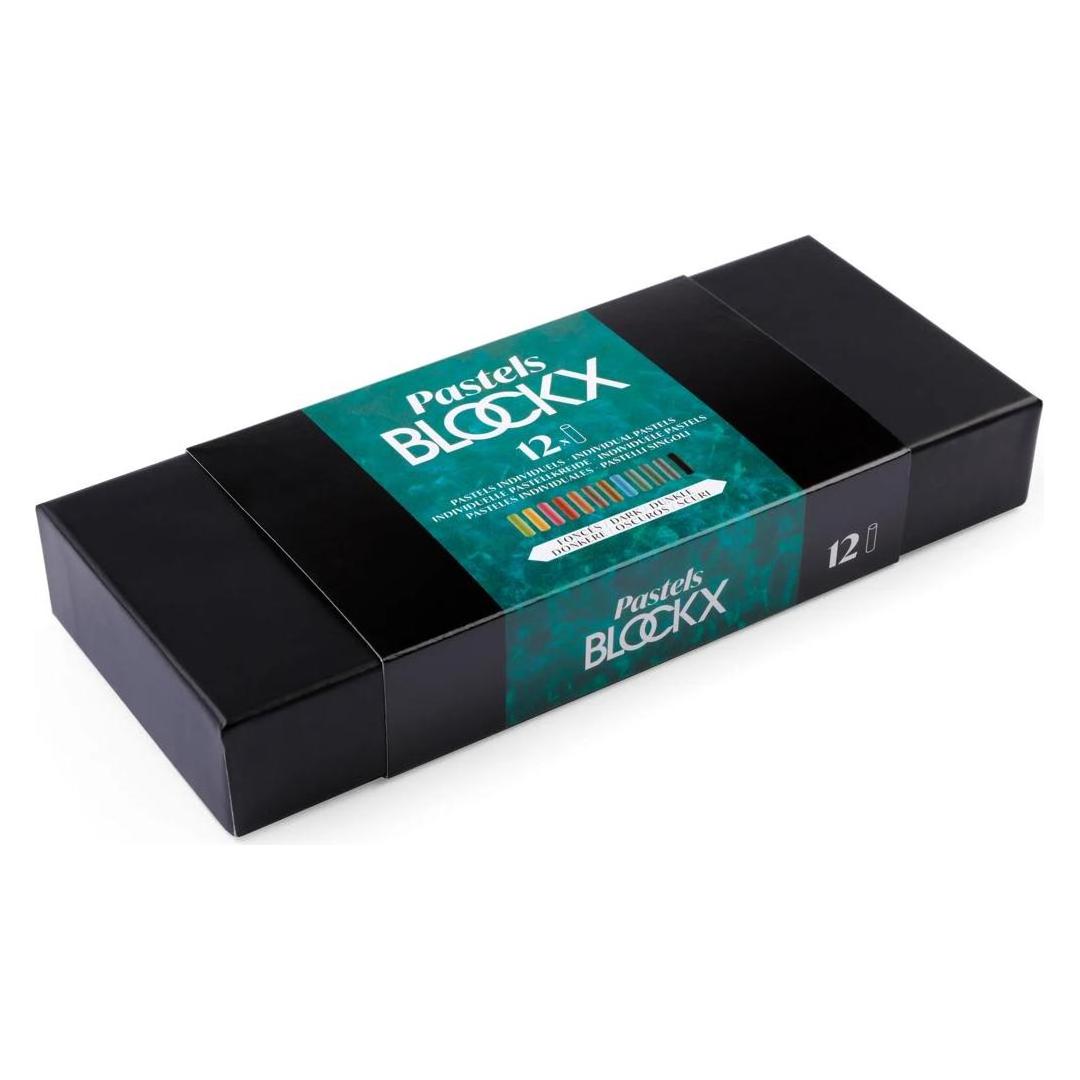BlockX Etui 12 Pastelle - Dunkel (12x) (12912DBXC)