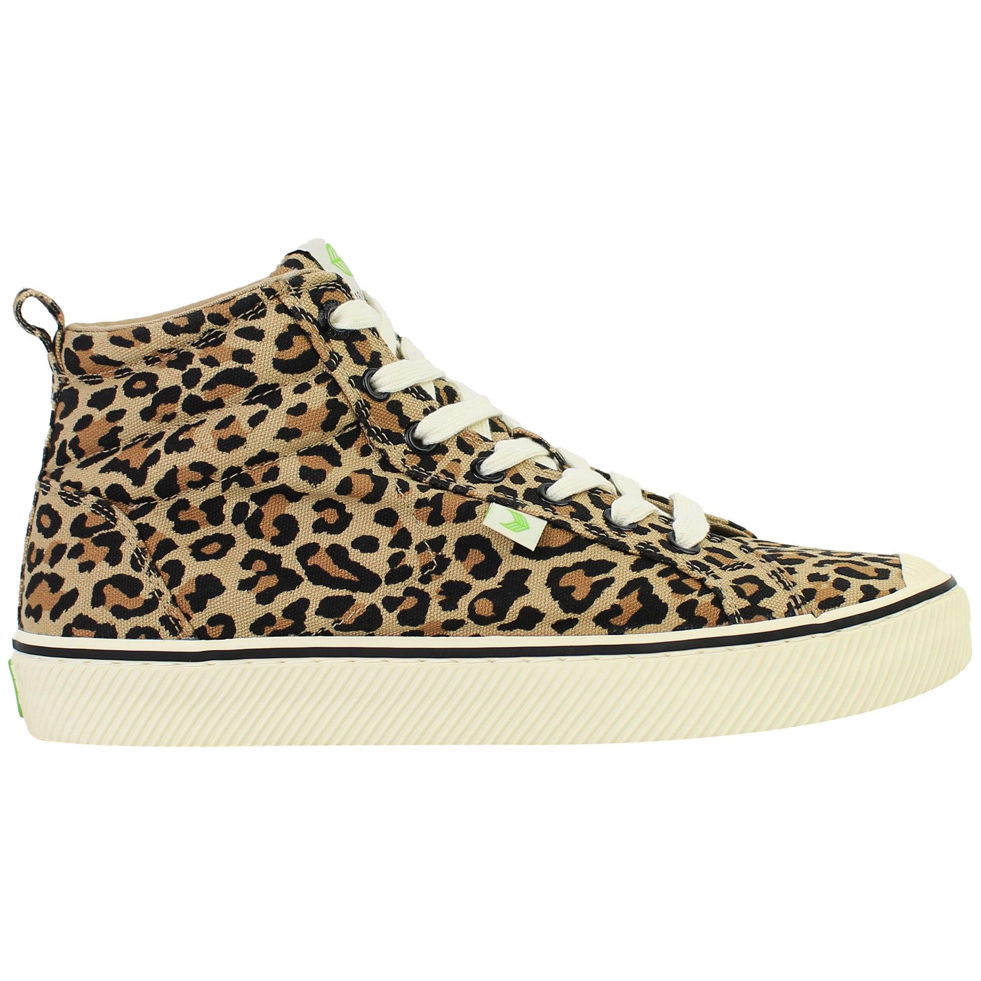 Cariuma OCA High Streifen Leopard Druck Unisex Braun Plismolls