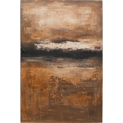 Leinwandbild KARE DESIGN "Dusty Horizon", farbe bild(er): braun, B:80cm H:120cm T:3cm, Acrylfarbe, Baumwolle, Massivholz, Bilder, Leinwandbild, verschiedene Größen