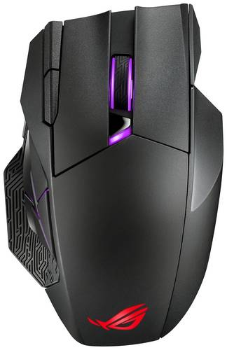 Asus ROG Spatha X Gaming-Maus Funk, USB Optisch Schwarz 12 Tasten 19000 dpi Beleuchtet