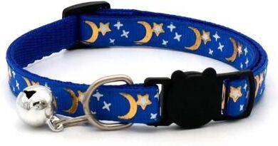 Uplifted Finds Paw Print Cartoon Pastel Charm Collar c Dark Blue