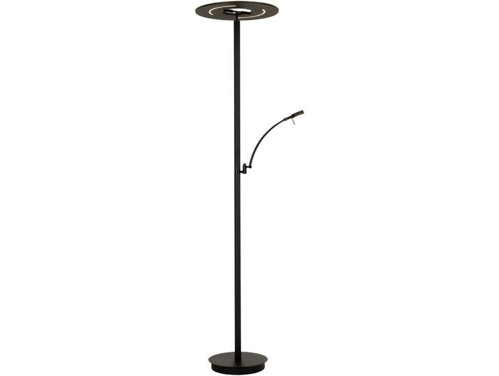 Leselampe Mick schwarz Metall/Acryl 4400 lm Dimmbar H 180 cm - LED - Lichtfarbe: Extra warmweiss - Helles Neutralweiss- LED Energiesparlampe