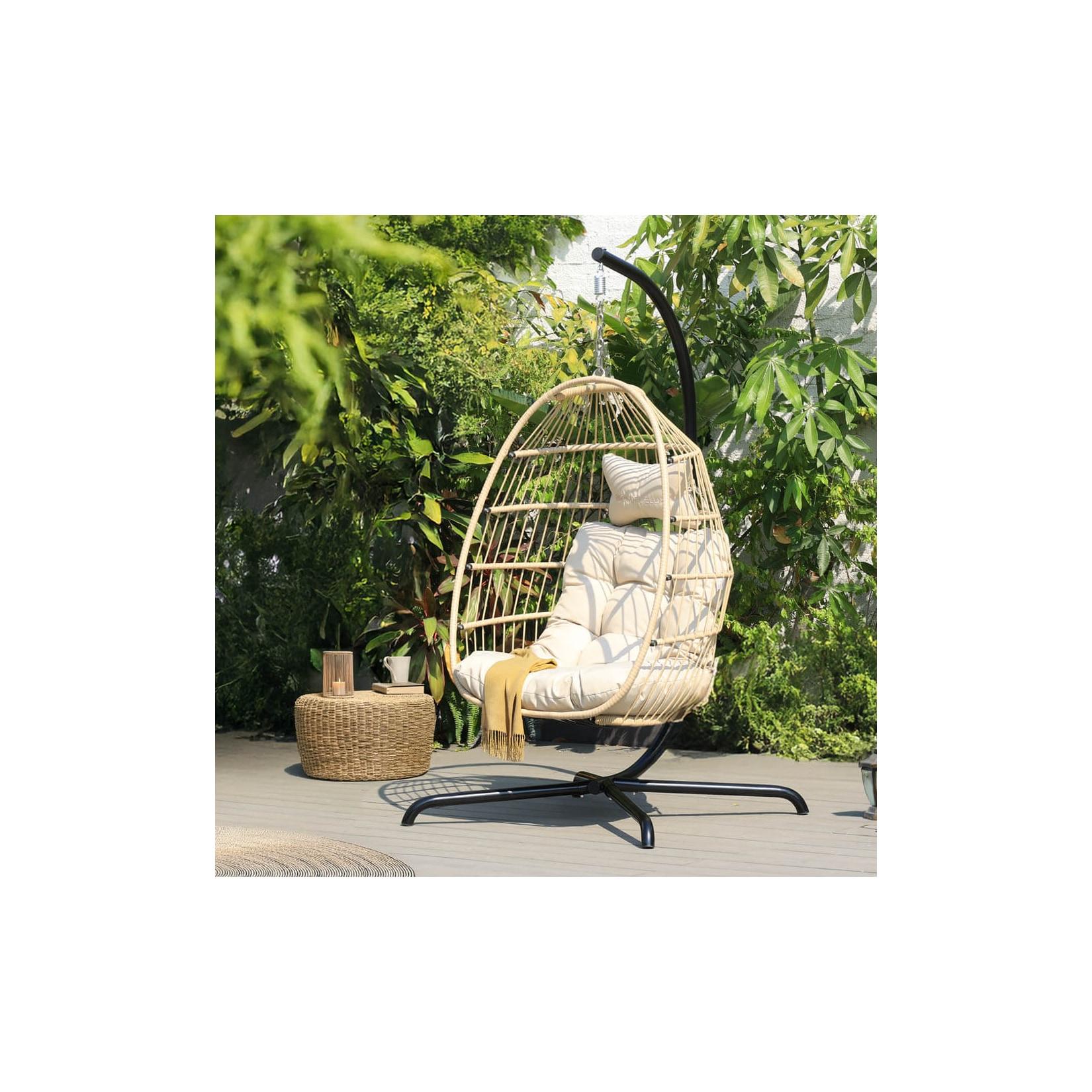 HOME DELUXE Hängesessel LOMA – 2 Sitzer Schwarz