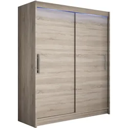 SCHWEBETÜRENSCHRANK Westa I, mit RGB LED Beleuchtung