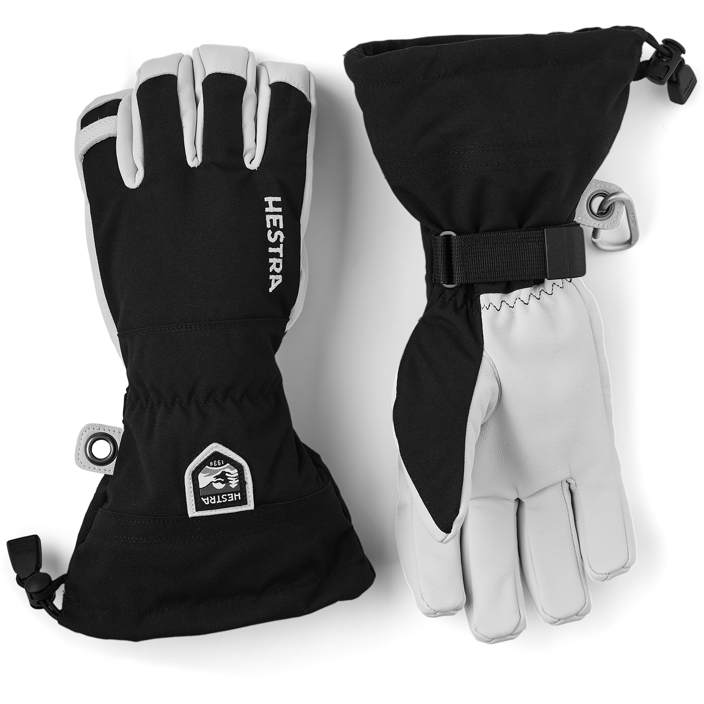 Hestra Army Leather Heli Ski Skihandschuhe schwarz Größe 6 Trekking Widerstandsfähig Wasserabweisend
