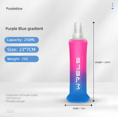 Inspire Picks TPU Folding Soft Flask High Flow Portable Sports Water Bottle For Running Hiking And Cycling 500ml Green