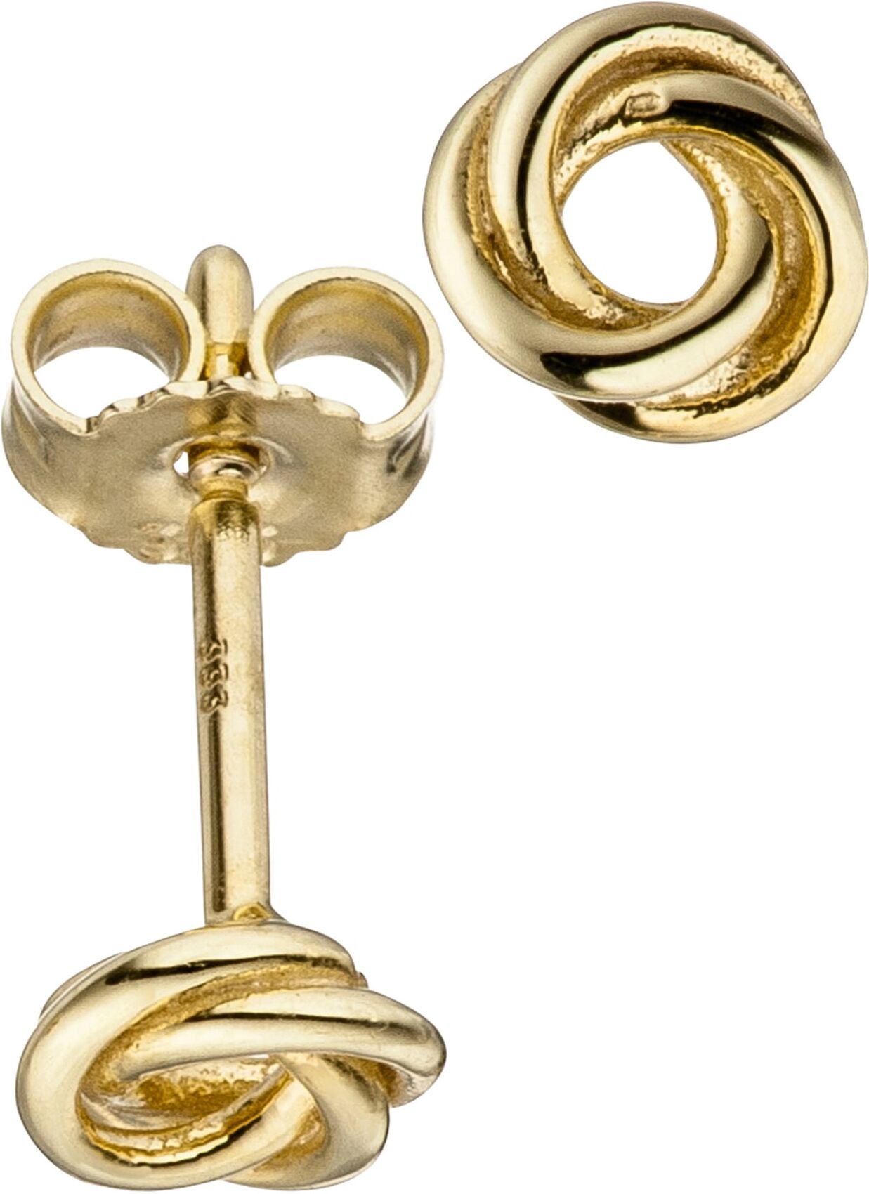 Paar Ohrstecker JOBO "Ohrringe verschlungen", gold (gelbgold 333), Ohrringe, Damen, Gelbgold 333, 333 Gold