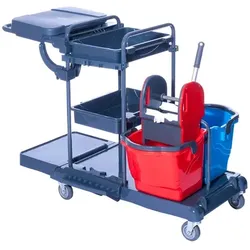 Floorstar RW 1 B BASIC Reinigungswagen Kunststoff Putzwagen 2x17 L inkl. Presse