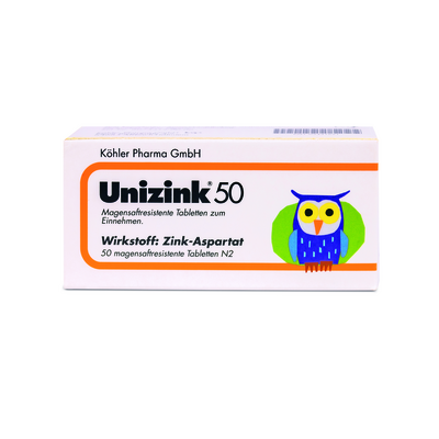 Köhler Pharma GmbH UNIZINK 50 magensaftresistente Tabletten 50 St 03441621