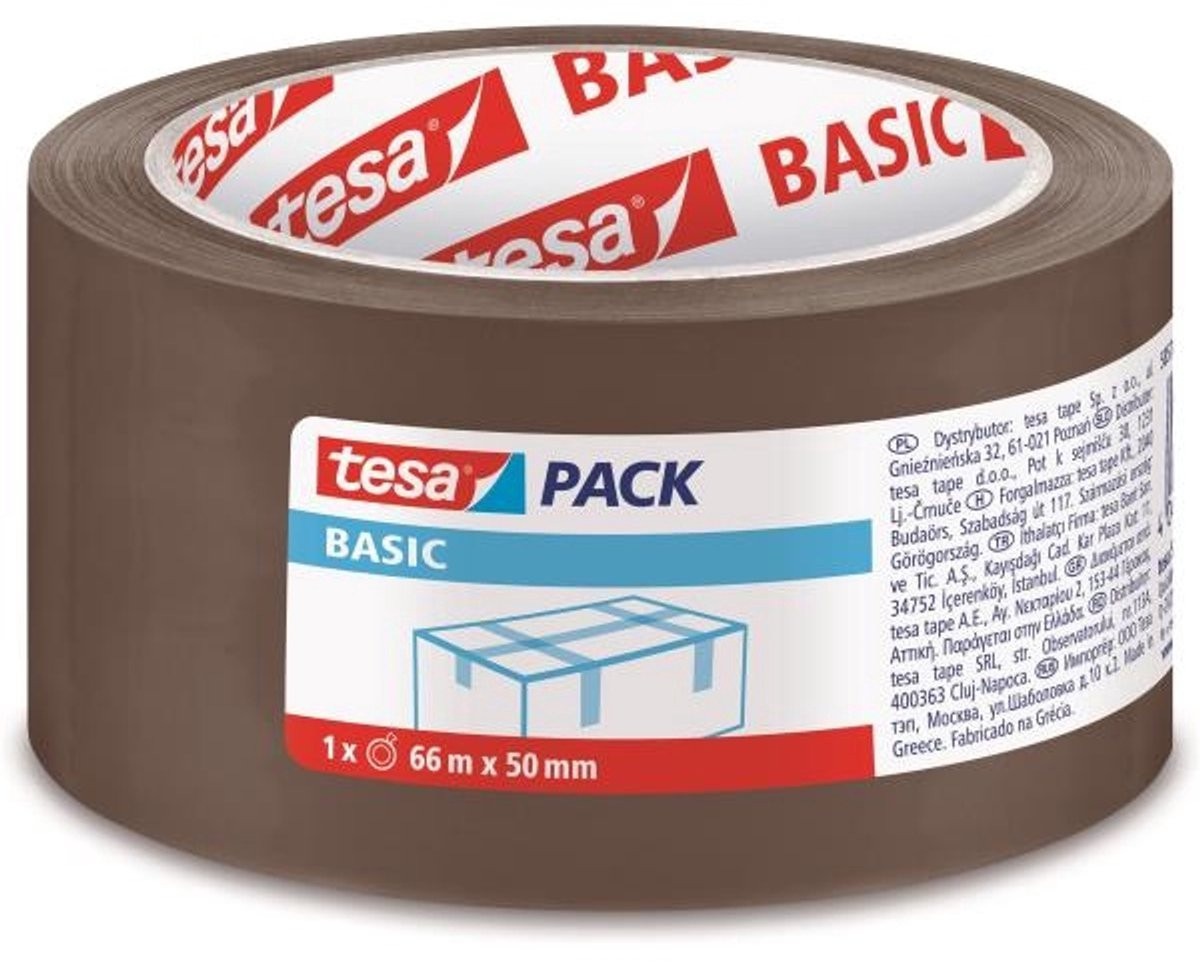 TESA 58571-00000-00 Ducttape Bruin Polypropyleen 66 m