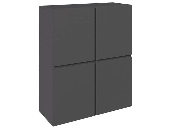 Xora Highboard, Anthrazit, Kunststoff, 6 Fächer, 99.4x119.4x39.8 cm, Kleinmöbel, Kommoden, Highboards