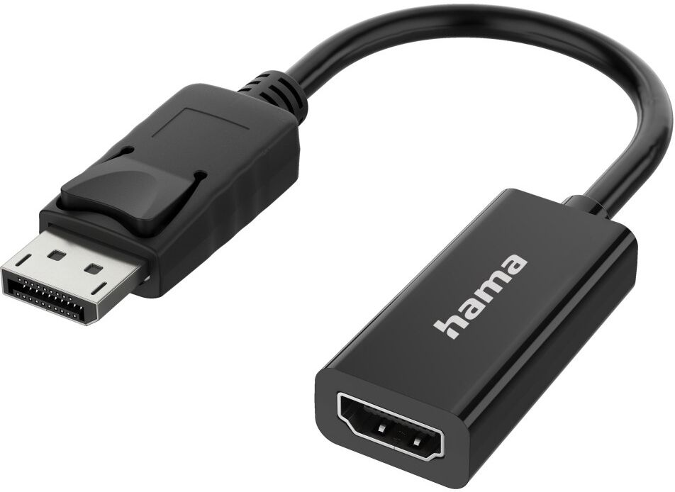 Hama Video Adapter, DisplayPort Plug - HDMI Socket, Ultra-HD 4K