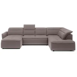 Wohnlandschaft Murillo Stoff Grau Taupe
