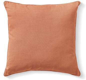 "Sunbrella Piped Outdoor Pillow - 20"" Square, 20"" Square/Coral - Grandin Road"
