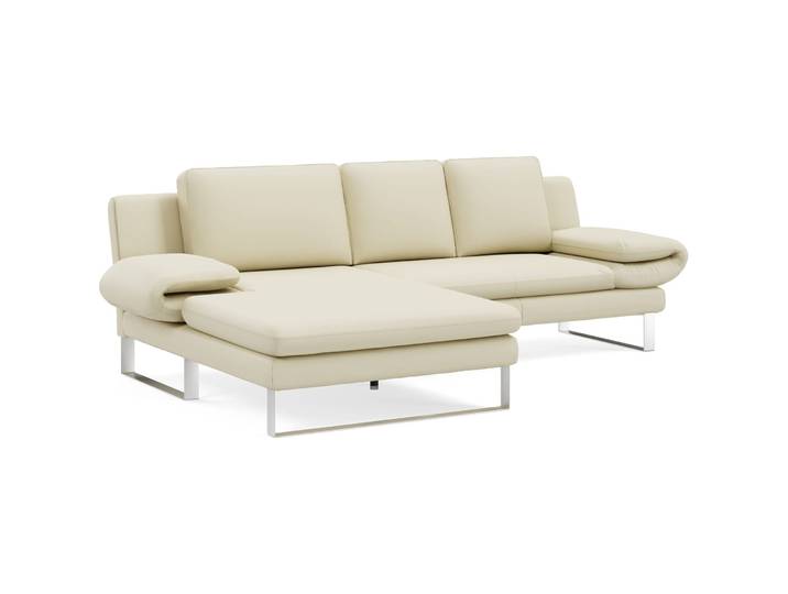 Ecksofa Jarek Leder elfenbein B 321 T 168 cm - Möbel Konfigurator: Traummöbel individuell zusammenstellen