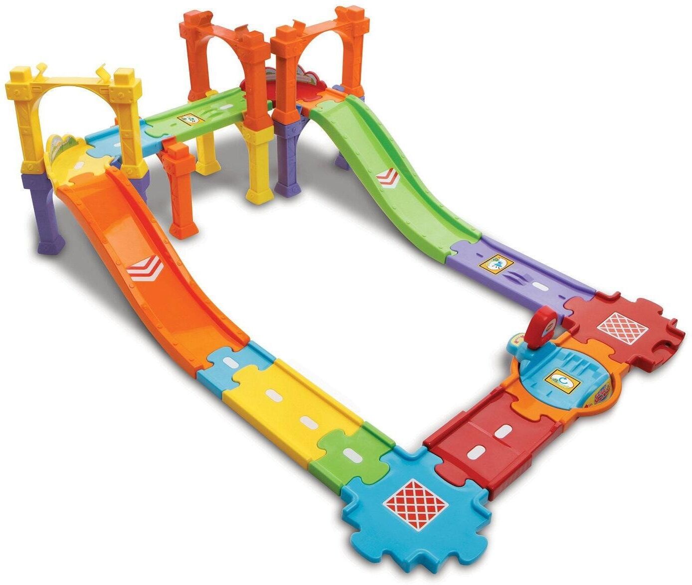 Spielzeug-Auto VTECH "Vtech Tut Tut Baby Flitzer Strassen", Kinder, bunt, Kunststoff, Spielzeugfahrzeuge Spielzeug-Auto bunt Einheitsgröße