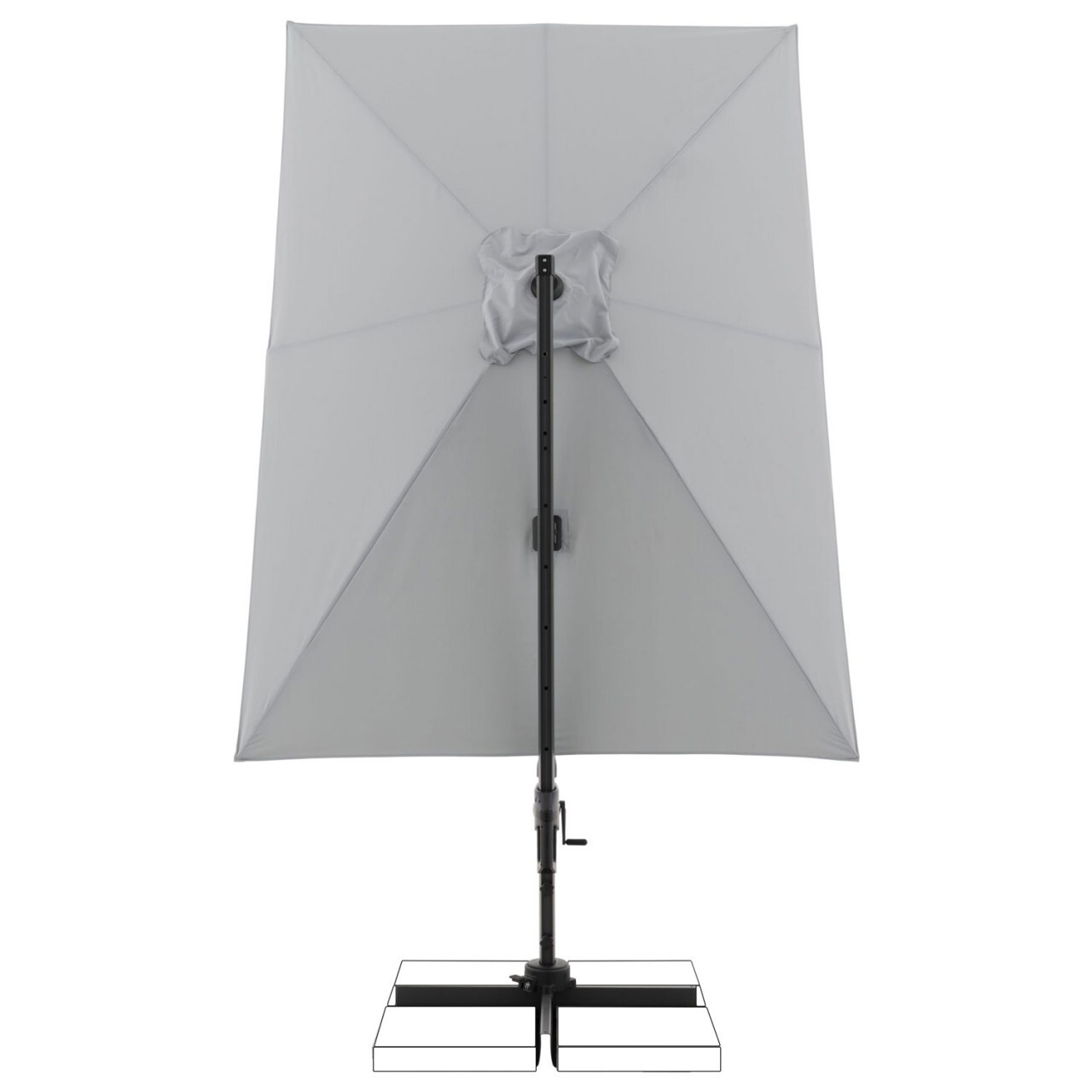 doppler "Doppler Ampelschirm Active Pendel Green Edition 310x210cm hellgrau 827"