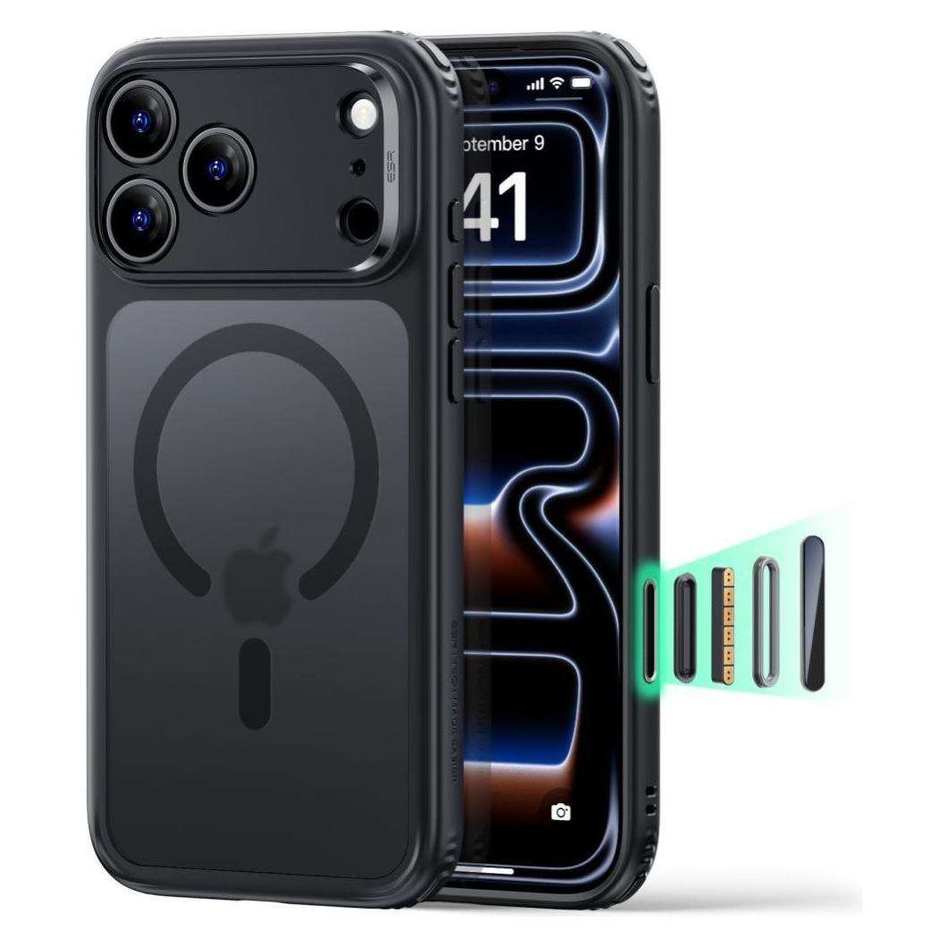 ESR - Classic Hybrid HaloLock - iPhone 17 Pro / iPhone 18 Pro - Frosted Black (Apple iPhone 17 Pro, Apple iPhone 18 Pro) (4894240303214)