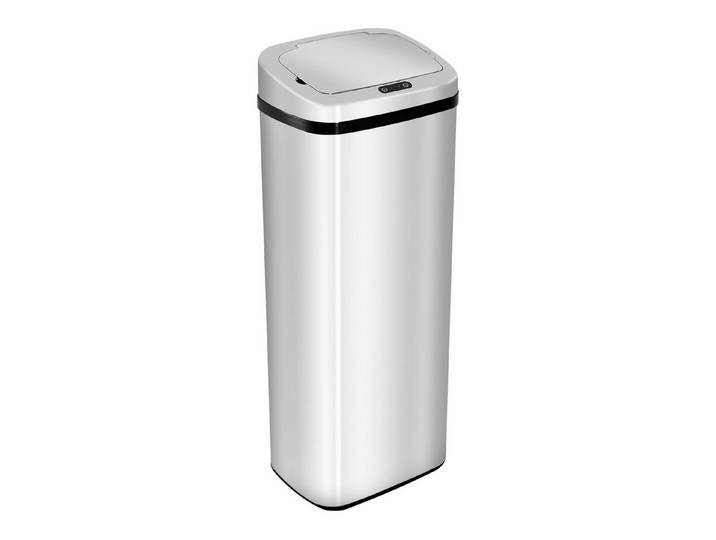 MC Star Mülleimer Automatik mit Sensor Abfalleimer Küche Edelstahl 50/68L Silber (50L)