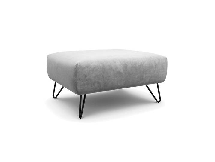 Sensoo Hocker Cosy, Hellgrau, Metall, 90x70x46 cm, Stoffauswahl, Wohnzimmer, Hocker, Sitzhocker