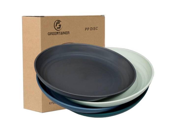 Speiseteller 4er Set 19.8 cm unzerbrechlich mikrowellenfest, Mehrfarbig, Kunststoff, 20.2x6.2x20.5 cm, Geschirr, Teller, Speiseteller