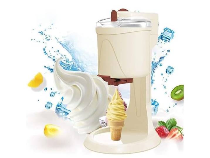 SZAJOR Mini-Eismaschinen, Softeismaschine, vollautomatische Eiswaffelmaschine