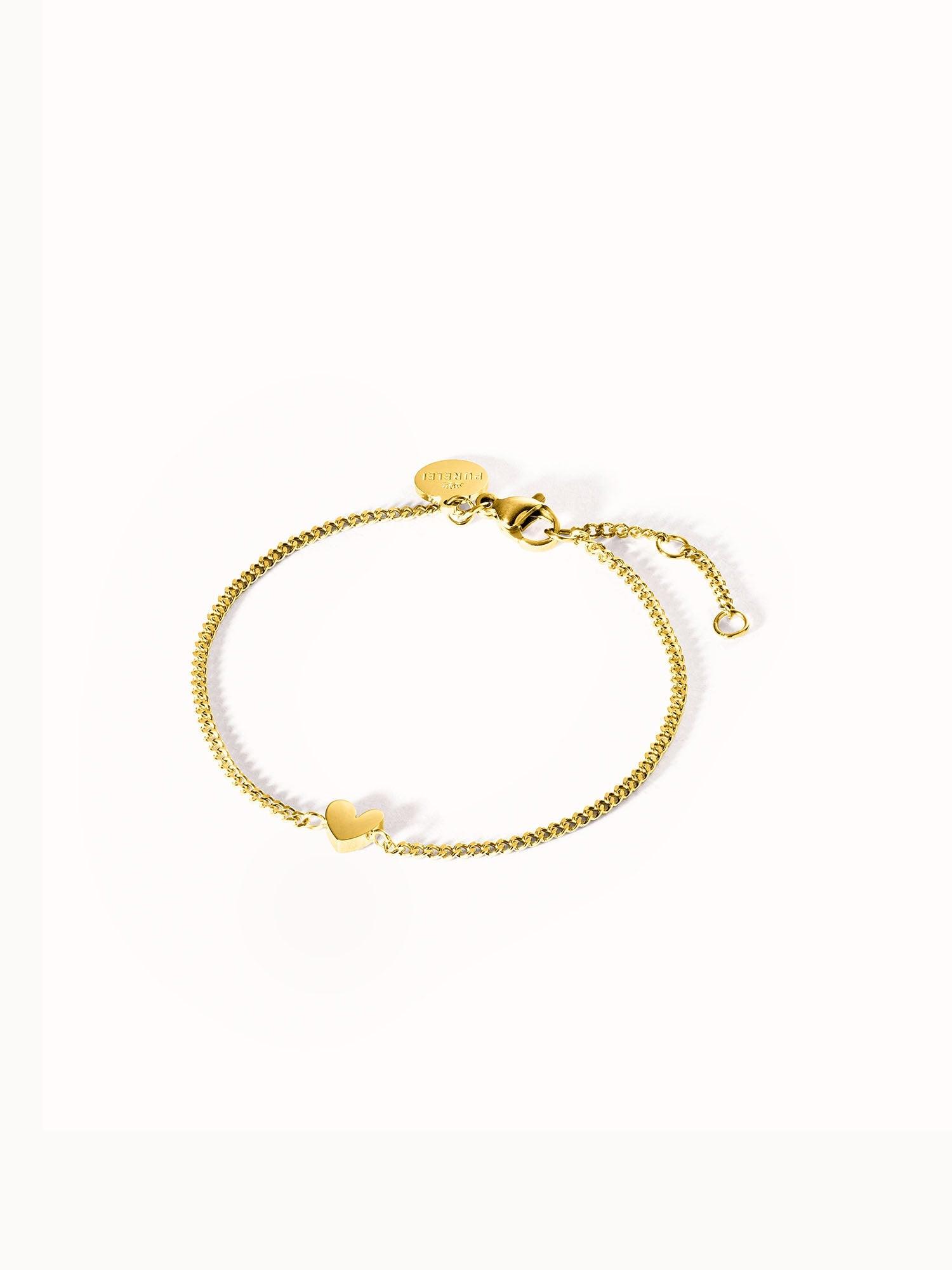 PURELEI Tiny Heart Armband, verstellbare Länge