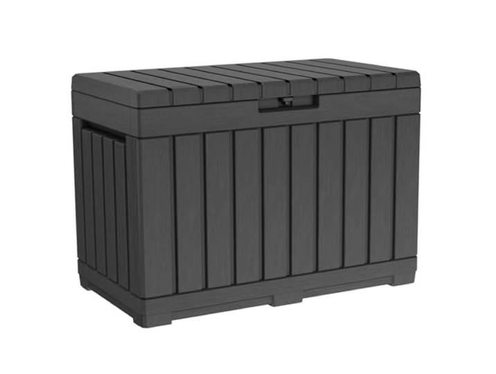 Keter Kentwood Opbergdoos, 190 liter, tuinbox, uv-bestendig, 82,3 x 45,7 x 57,7 cm, grafiet