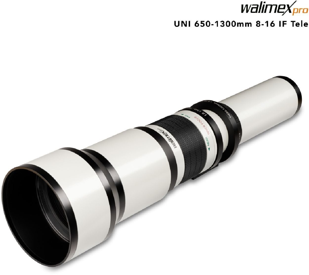 Walimex 650 - 1300 mm / F 8,0 - 16,0 T2 telezoomobjectief voor universele spiegelreflexcamera's